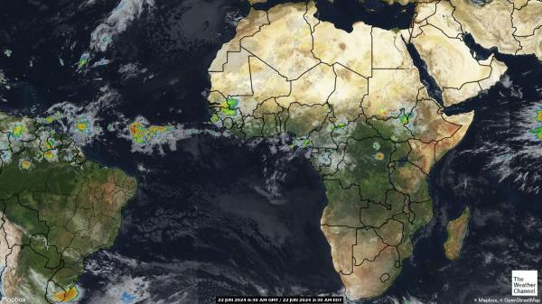 Ethiopia Počasí Mapa Satelitní 