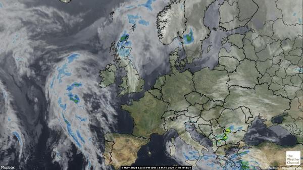 Europe Weather Satellite Map 