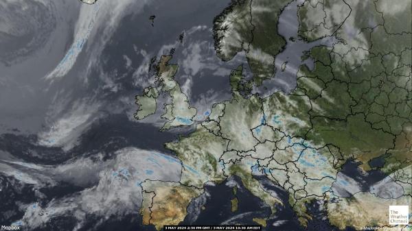 European Union Weather Satellite Map 