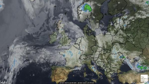Europäische Union Wetter-Satelliten-Karte 