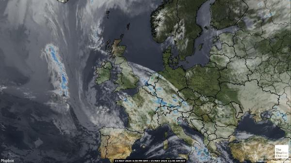 Unia Europejska Pogoda satelitarna mapa 