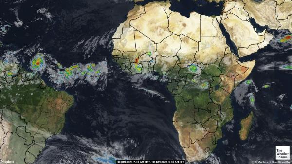 Guinea Počasí Mapa Satelitní 