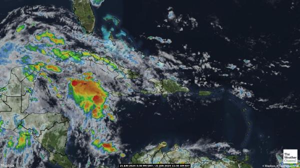 Haiti Počasí Mapa Satelitní 