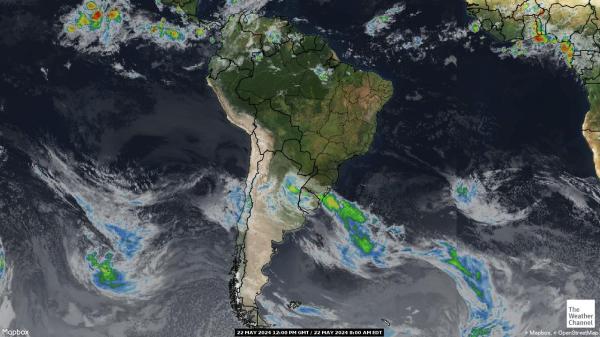 Latinamerika Vejr Satellite Kort 