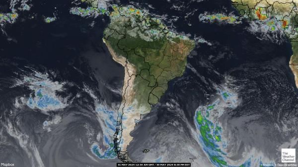 Latinalainen Amerikka Sää satelliitti kartta 