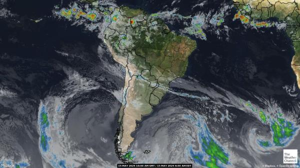Latin America Weather Satellite Map 