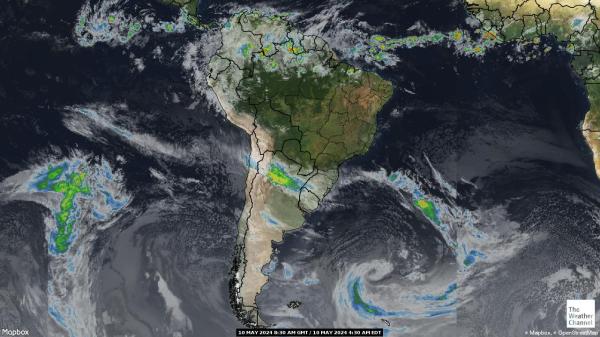 America latina Mapa satelital del tiempo 