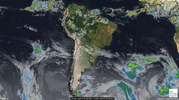 America latina Mapa satelital del tiempo 