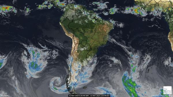 Latin America Počasí Mapa Satelitní 