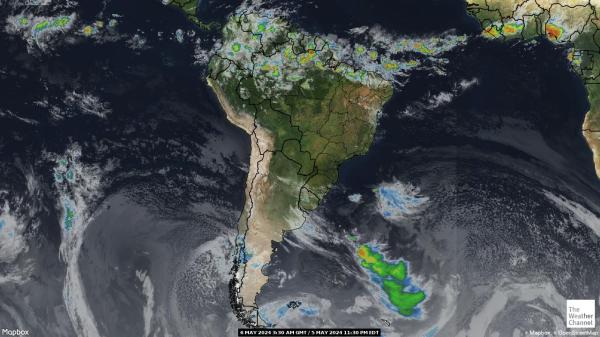 Latin America Weather Satellite Map 