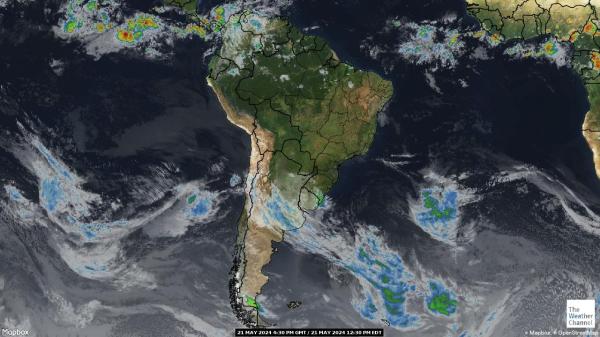 Latijns Amerika Weer Satellite Kaart 