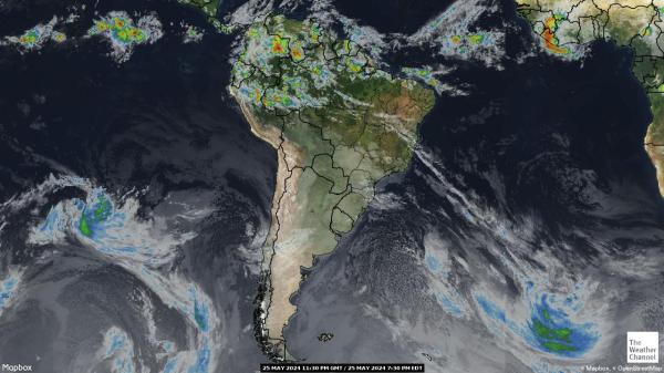 אמריקה הלטינית מזג מפה מקוונת 