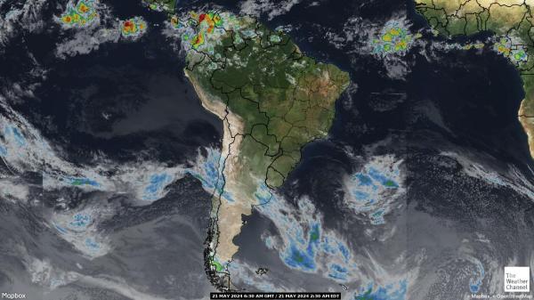 America latina Carta meteorologica satellitare 