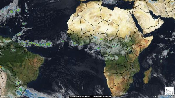 Malawi Værsatellitt kart 