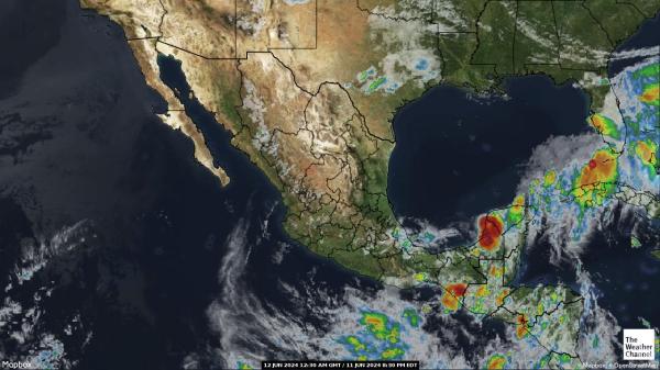 Mexico Værsatellitt kart 