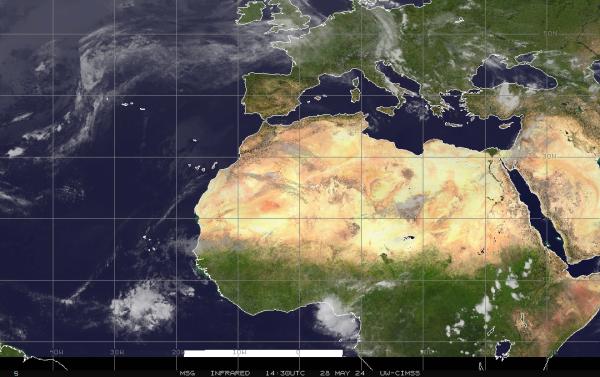 Mittlerer Osten Wetter-Satelliten-Karte 