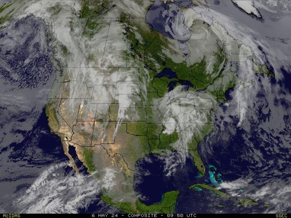 North America Weather Satellite Map 