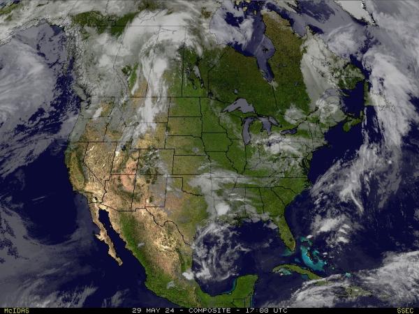 Nordamerika Weather Satellite Map 