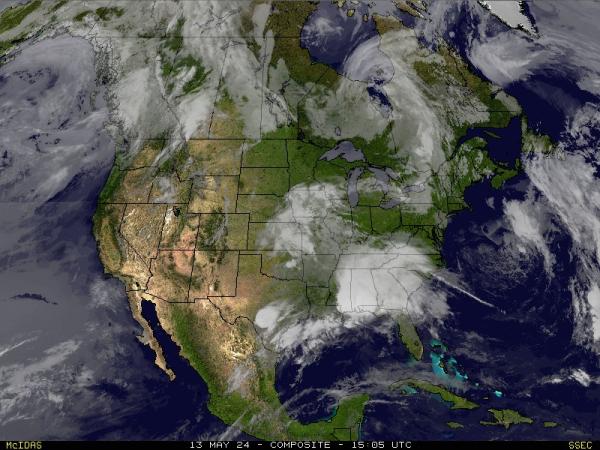 North America Weather Satellite Map 