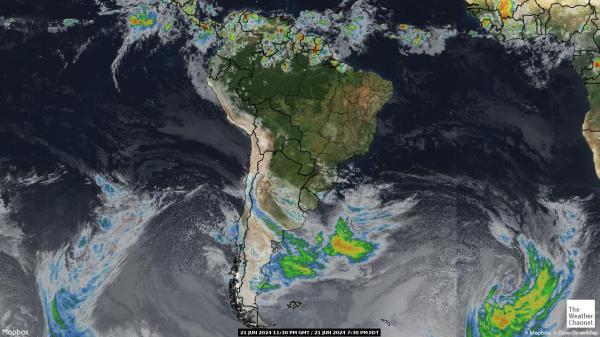 Paraguay Počasí Mapa Satelitní 