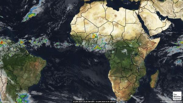 Rwanda Počasí Mapa Satelitní 
