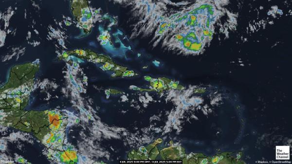 Saint Barthélemy Mapa de satélite Tempo 