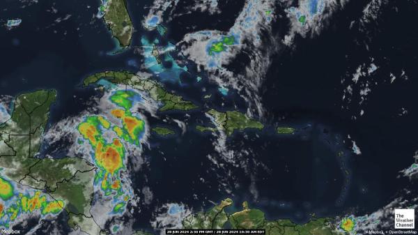 Saint Kitts and Nevis Počasí Mapa Satelitní 