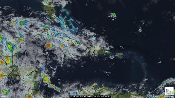 Saint Lucia Počasí Mapa Satelitní 