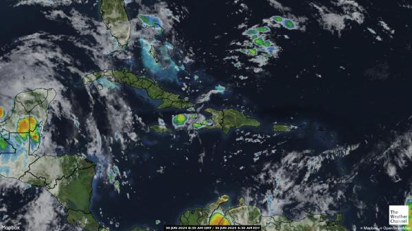 Saint Lucia Počasí Mapa Satelitní 