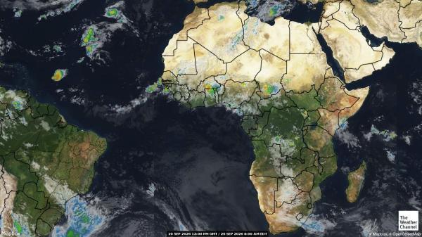 Sudáfrica Mapa del tiempo pronóstico nube 