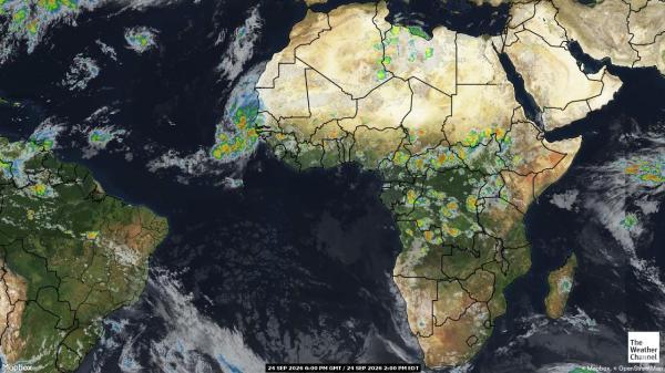 Sydafrika Vejret sky kort 