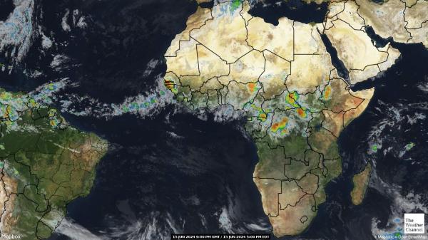 Sør-Afrika Værsatellitt kart 