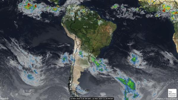 Sud America Carta meteorologica satellitare 