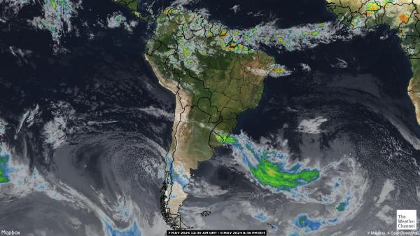 South America Weather Satellite Map 