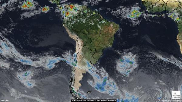 Amérique du Sud Météo carte satellite 