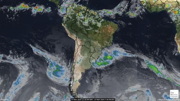 Südamerika Wetter-Satelliten-Karte 
