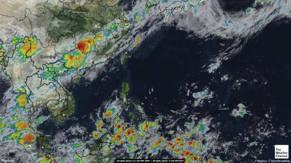 South Korea Počasí Mapa Satelitní 