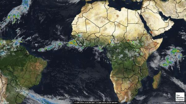 Swaziland Værsatellitt kart 