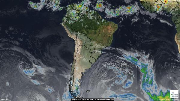 Uruguay Počasí Mapa Satelitní 