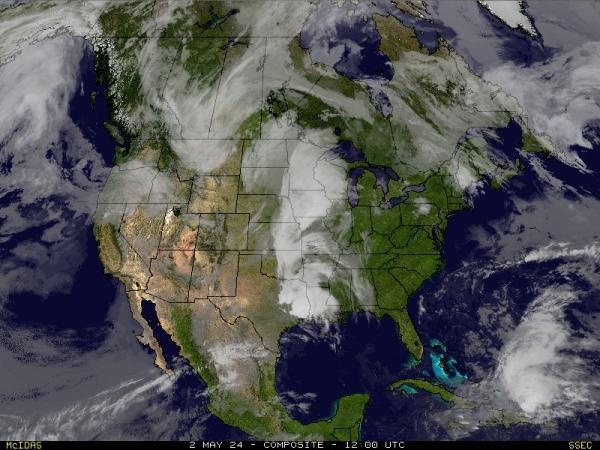 USA Alabama Weather Satellite Map 