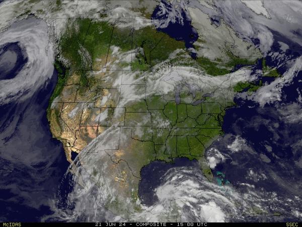 USA Alabama Počasí Mapa Satelitní 