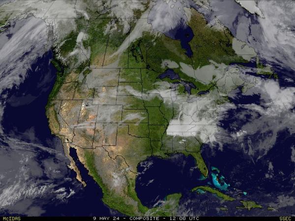 USA Alaska Weather Satellite Map 