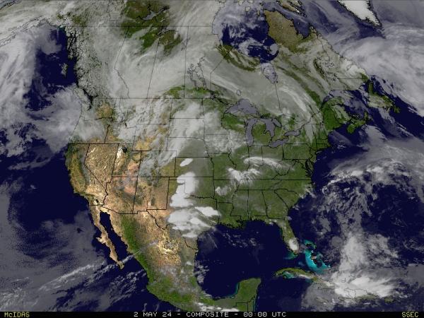 USA Arizona Weather Satellite Map 