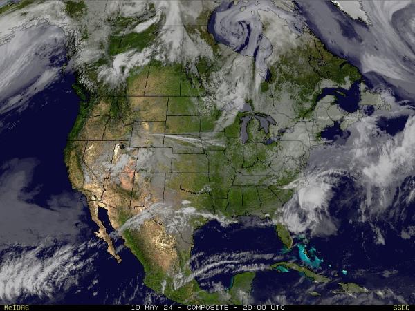 USA Arizona Weather Satellite Map 