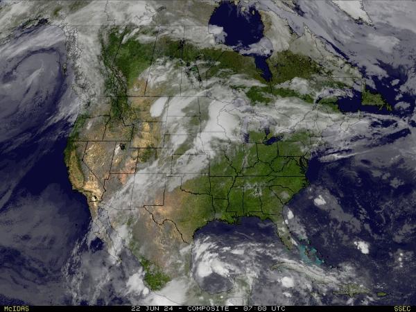 USA Arkansas Počasí Mapa Satelitní 