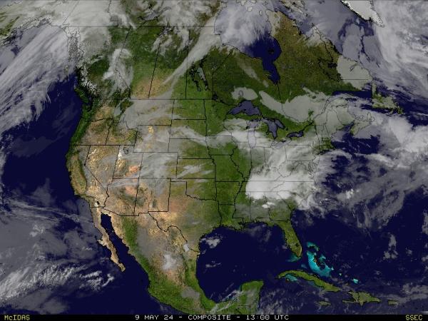 USA Arkansas Weather Satellite Map 