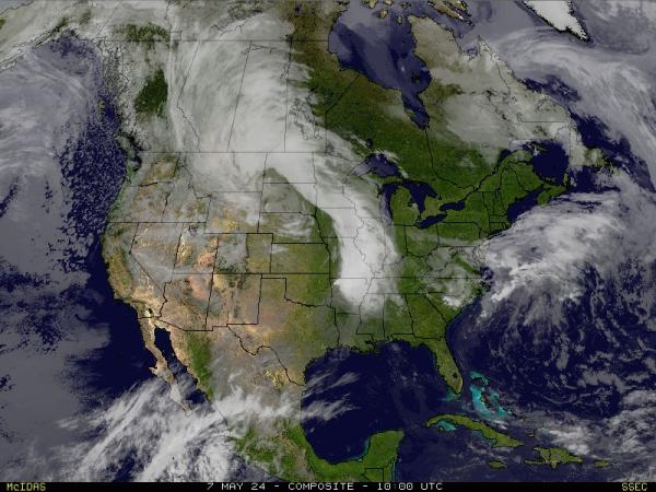 USA Colorado Weather Satellite Map 