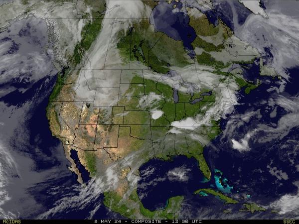 USA District of Columbia Weather Satellite Map 