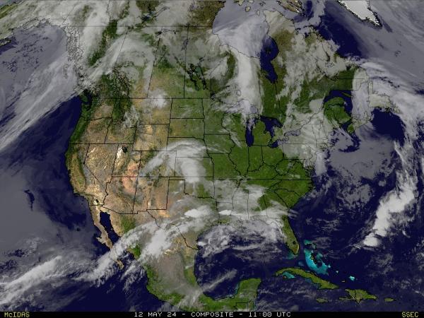 USA District of Columbia Weather Satellite Map 