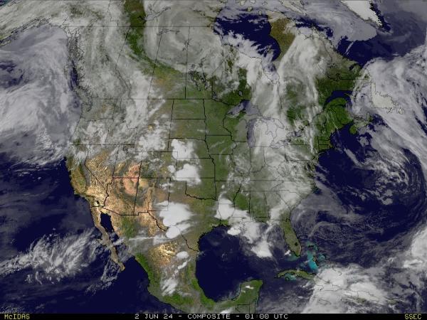 USA Idaho Weather Satellite Map 